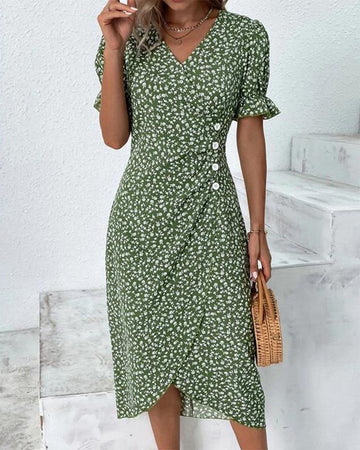 Judith | Sukienka V-Neck Fresh Bloom