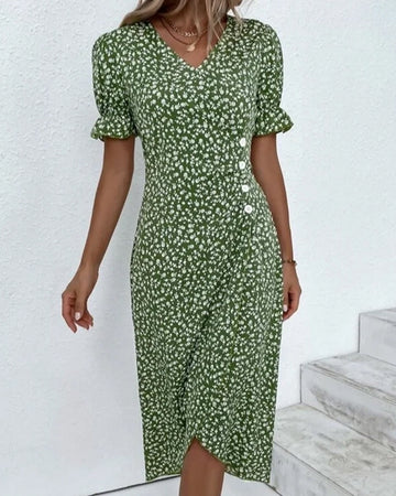 Judith | Sukienka V-Neck Fresh Bloom