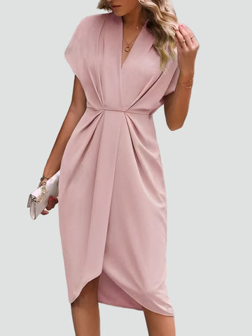 Alira | Elegancka sukienka kopertowa midi koktajlowa