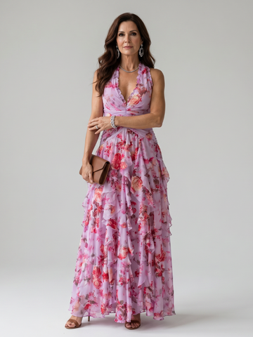 Nori | Sukienka maxi z dekoltem halter
