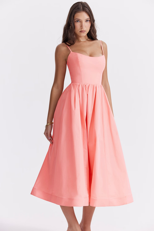 Estelle | Elegancka gorsetowa letnia sukienka midi