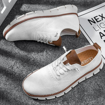 Buty męskie z przewiewnej dzianiny, sznurowane i lekkie – zdjęcie 6