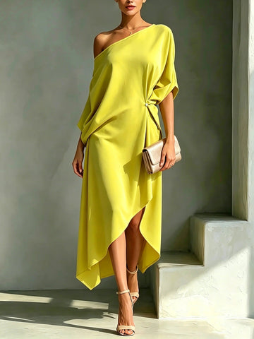 Kamila | Elegancka sukienka asymetryczna