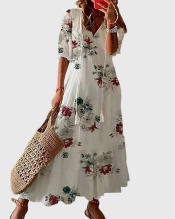 Amalia | Letnia sukienka maxi w stylu boho vintage