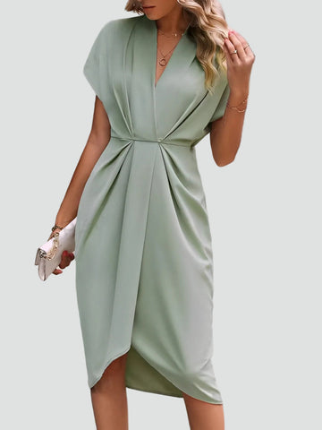 Alira | Elegancka sukienka kopertowa midi koktajlowa