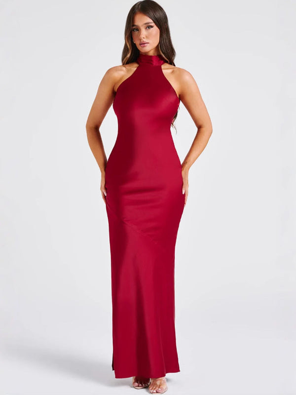 Zeynep | Sukienka Satynowa Maxi
