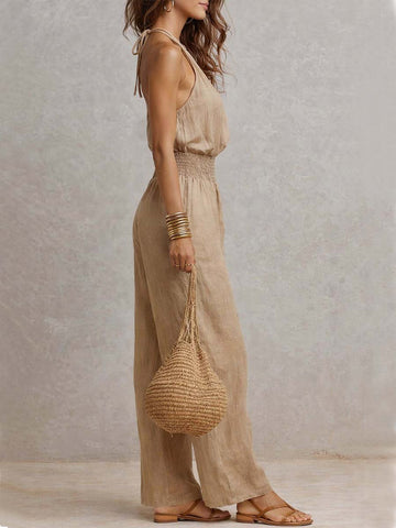 Valeria | Elegancki Kombinezon Z Dekoltem Halter