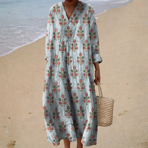 Carmela | Sukienka maxi w kwiatowy wzór vintage