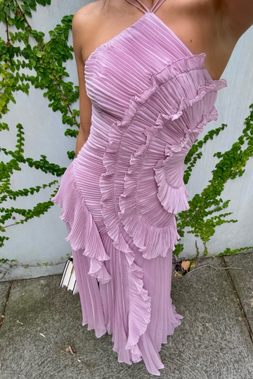 Eleonora | Elegancka sukienka z falbanami