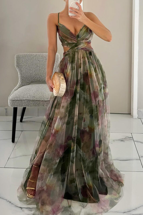 Giselle | Sukienka maxi z chiffonu