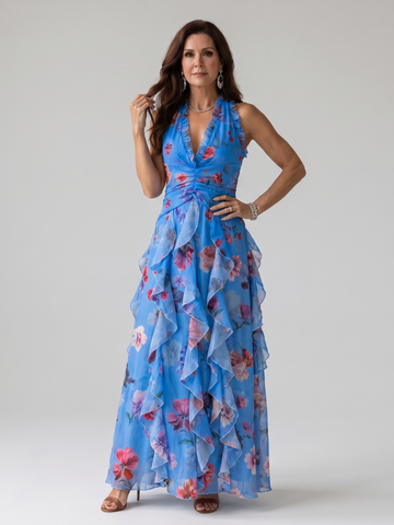 Nori | Sukienka maxi z dekoltem halter