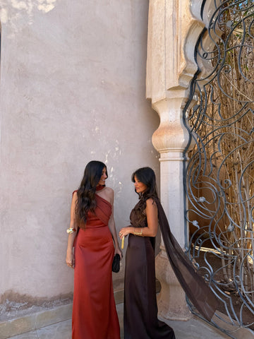 Tatiana | Sukienka brązowa