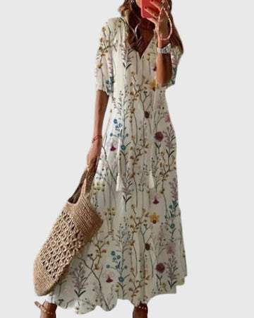 Amalia | Letnia sukienka maxi w stylu boho vintage