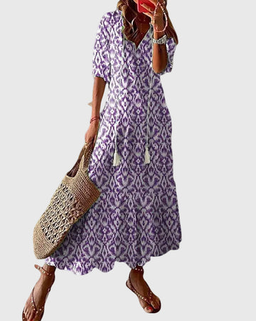 Amalia | Letnia sukienka maxi w stylu boho vintage