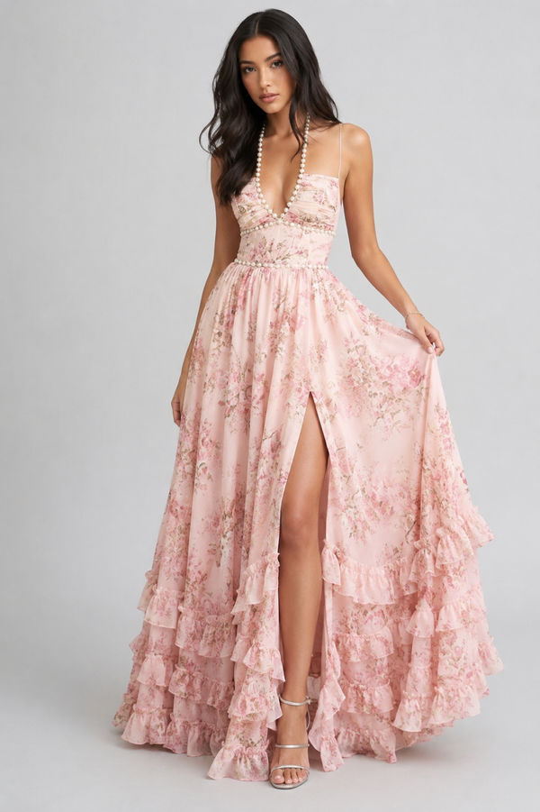 Valeska | Sukienka Maxi w Kwiaty