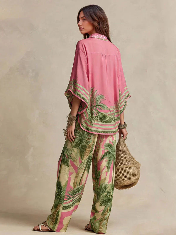 Rosalia | Komplet kimono jedwab-bawełna