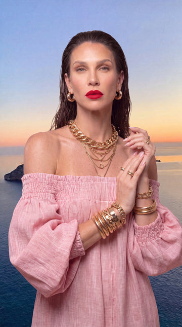 Amara | Sukienka off-shoulder z bufiastymi rękawami