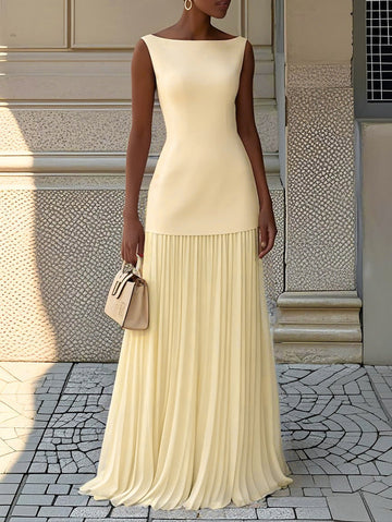 Shania | plisowana sukienka maxi