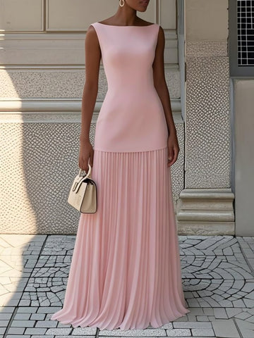 Shania | plisowana sukienka maxi