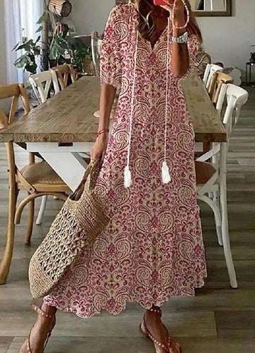 Amalia | Letnia sukienka maxi w stylu boho vintage