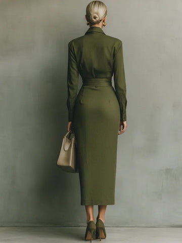 Caterina | Elegancka, dopasowana maxi sukienka