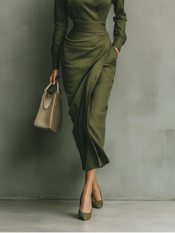 Caterina | Elegancka, dopasowana maxi sukienka
