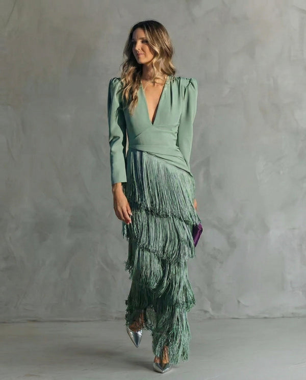 Chiara | Elegancka sukienka z frędzlami