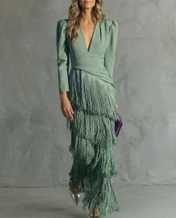 Chiara | Elegancka sukienka z frędzlami