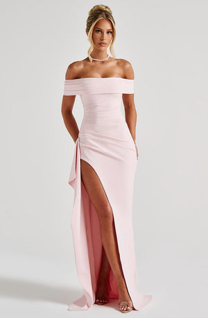 Kim | Sukienka Maxi Satynowa