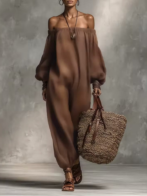 Fenna | Kombinezon bustier z rękawami