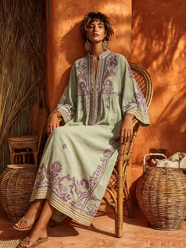 Kalina | Haftowana sukienka boho